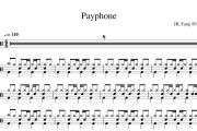 Payphone鼓谱 Maroon 5-Payphone架子鼓|爵士鼓|鼓谱